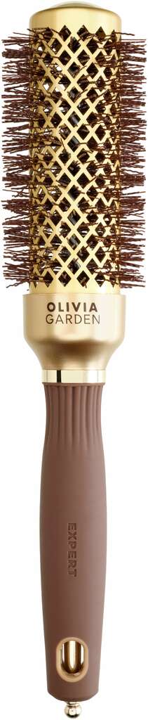 Olivia Garden Expert Blowout Shine mit gewellten Borsten Gold & Braun