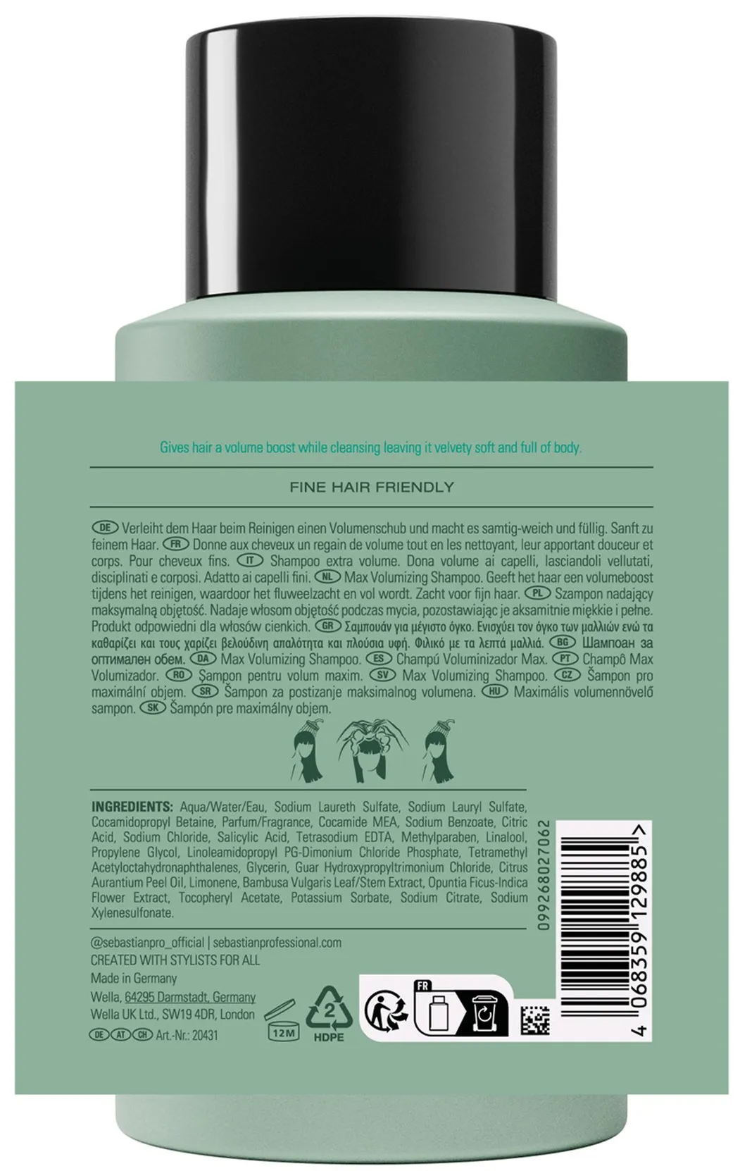 Sebastian Volupt Max Volumizing Shampoo