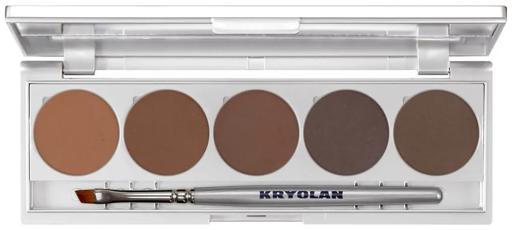 Kryolan Eyebrow Powder Palette 5 Farben magnetisch Brows 2