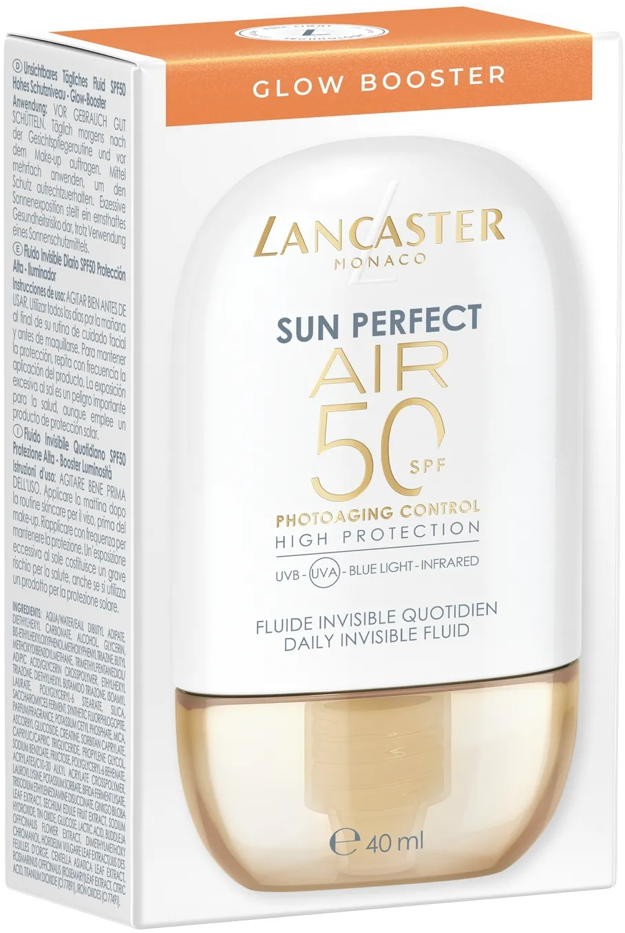 Lancaster Sun Perfect AIR Daily Invisible Fluid SPF 50 Glow Booster