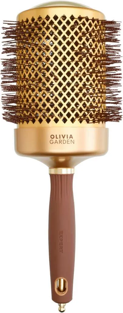 Olivia Garden Expert Blowout Shine mit gewellten Borsten Gold & Braun