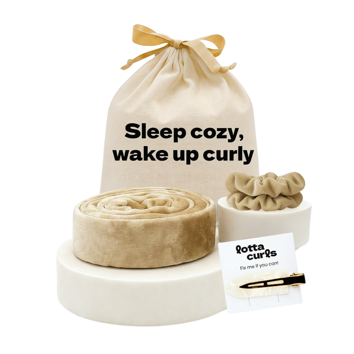 Lotta Curls Lockenband Shiny Beige