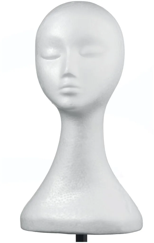 Comair Schaumstoffkopfbüste Lady weiß 39,5cm