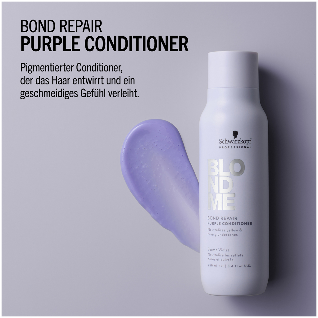 Schwarzkopf BLONDME Bond Repair Purple Conditioner
