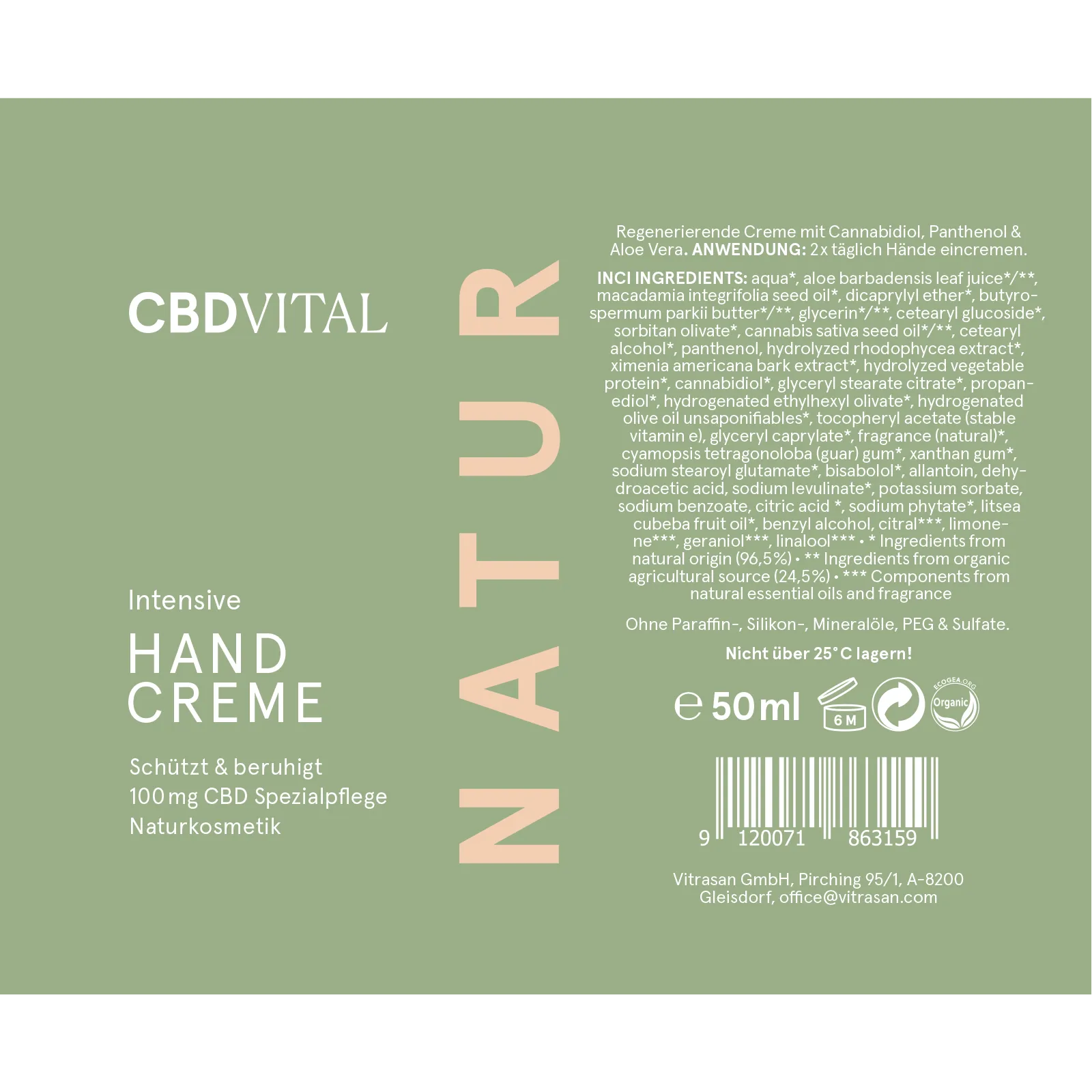 CBD VITAL Intensive Handcreme
