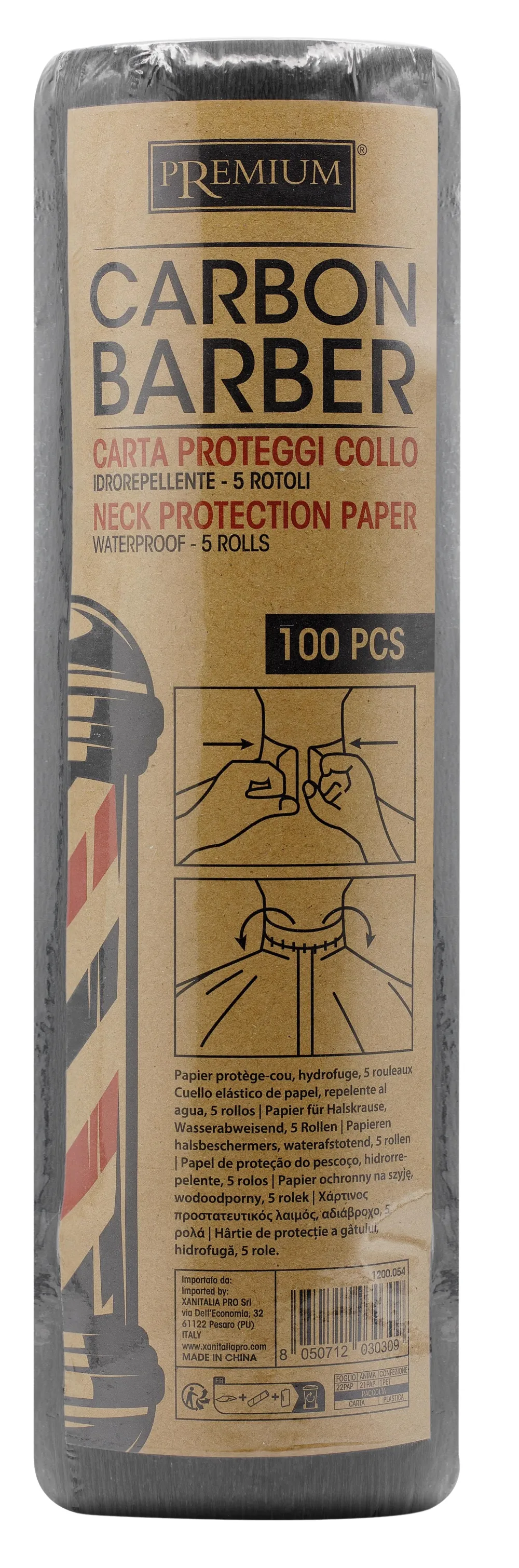 Xanitalia Nackenschutzpapier Carbon Barber 5 Stk. x 100 Streifen