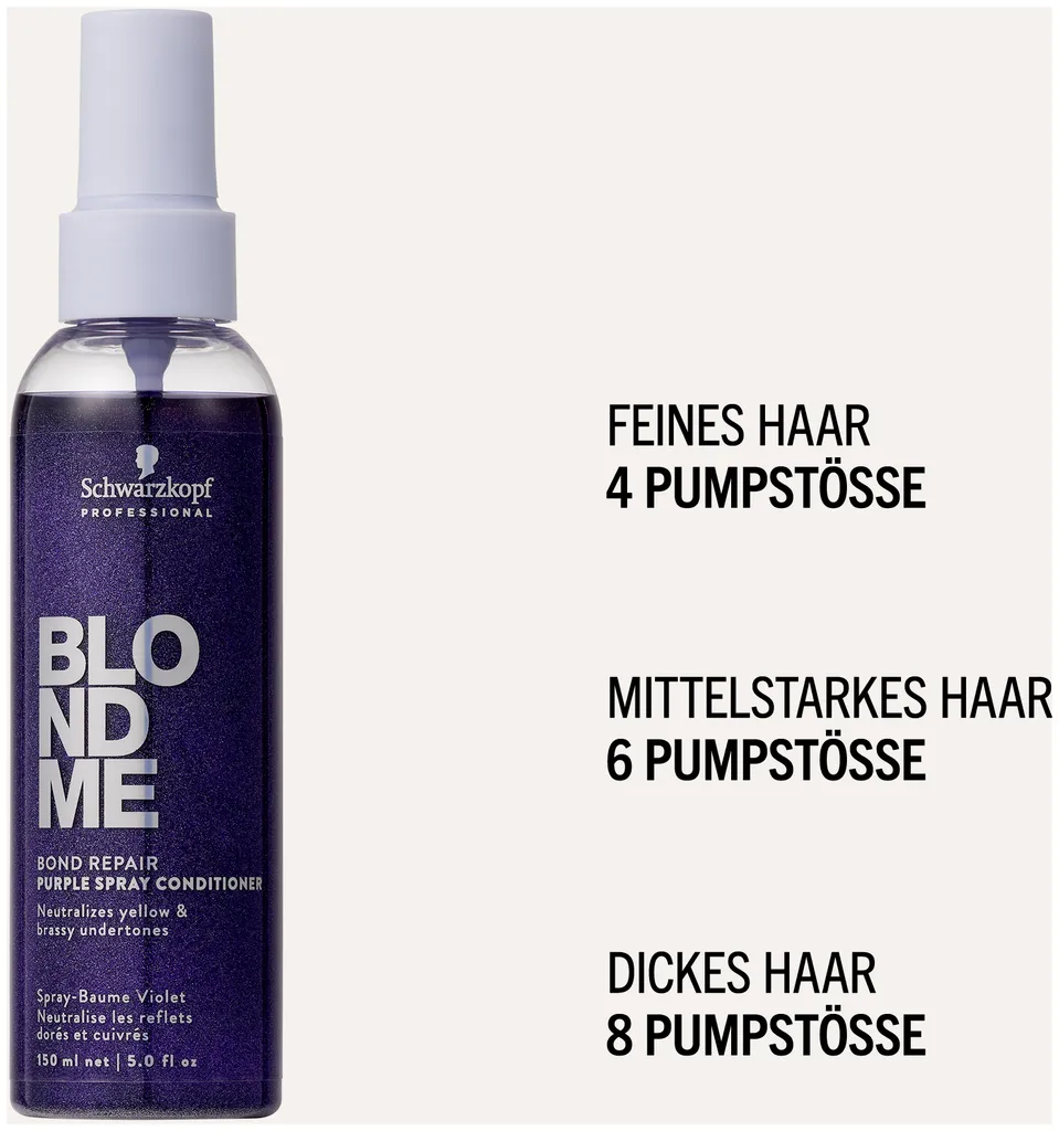 Schwarzkopf BLONDME Bond Repair Purple Spray Conditioner