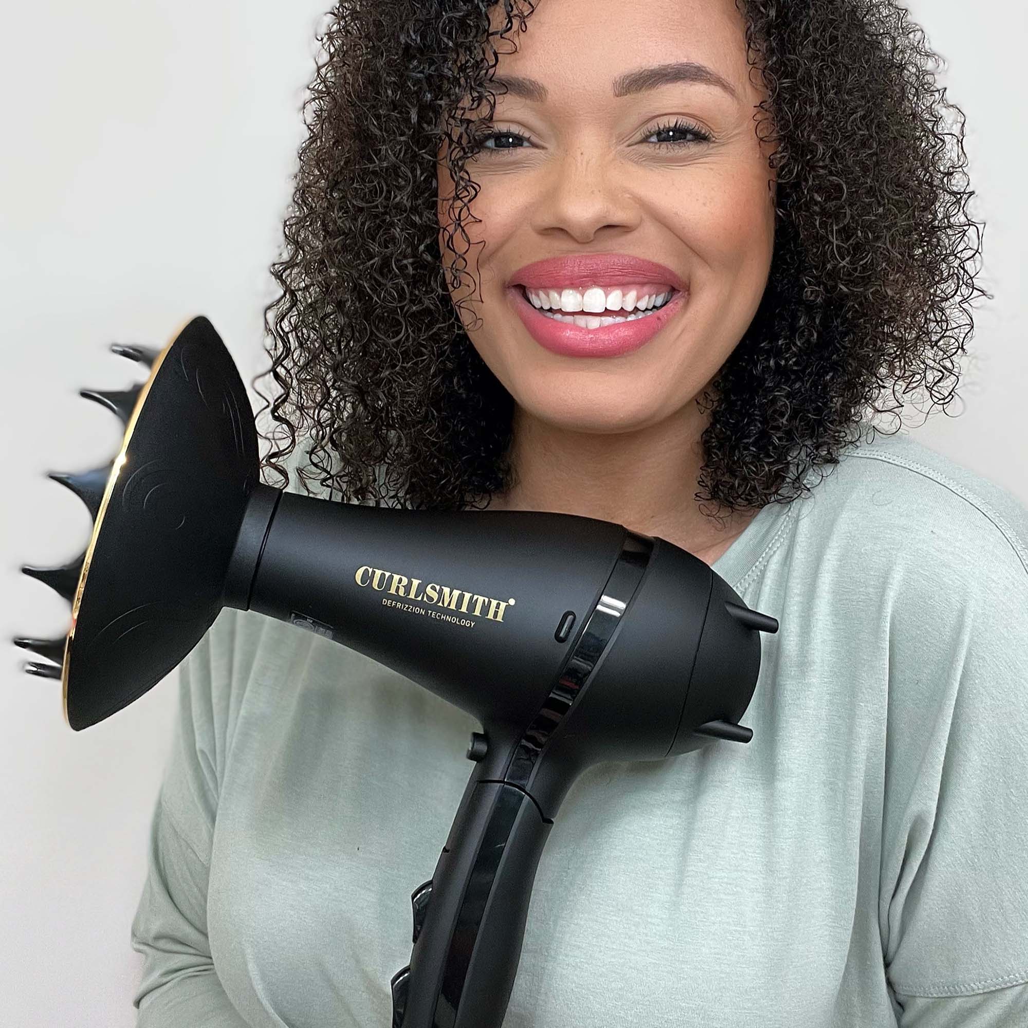 Hot Tools Curlsmith Travel Defrizzion Haartrockner mit  XL-Diffusor