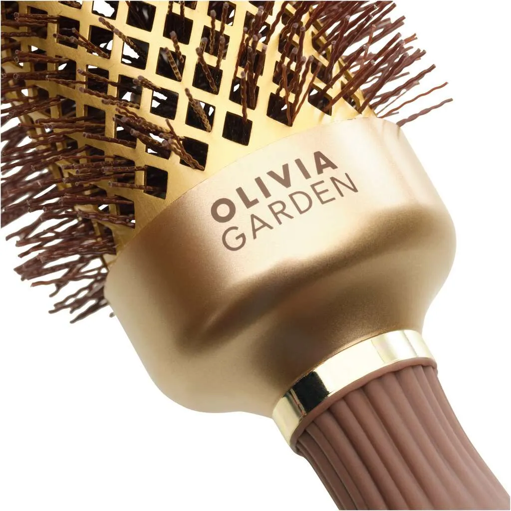 Olivia Garden Expert Blowout Shine mit gewellten Borsten Gold & Braun
