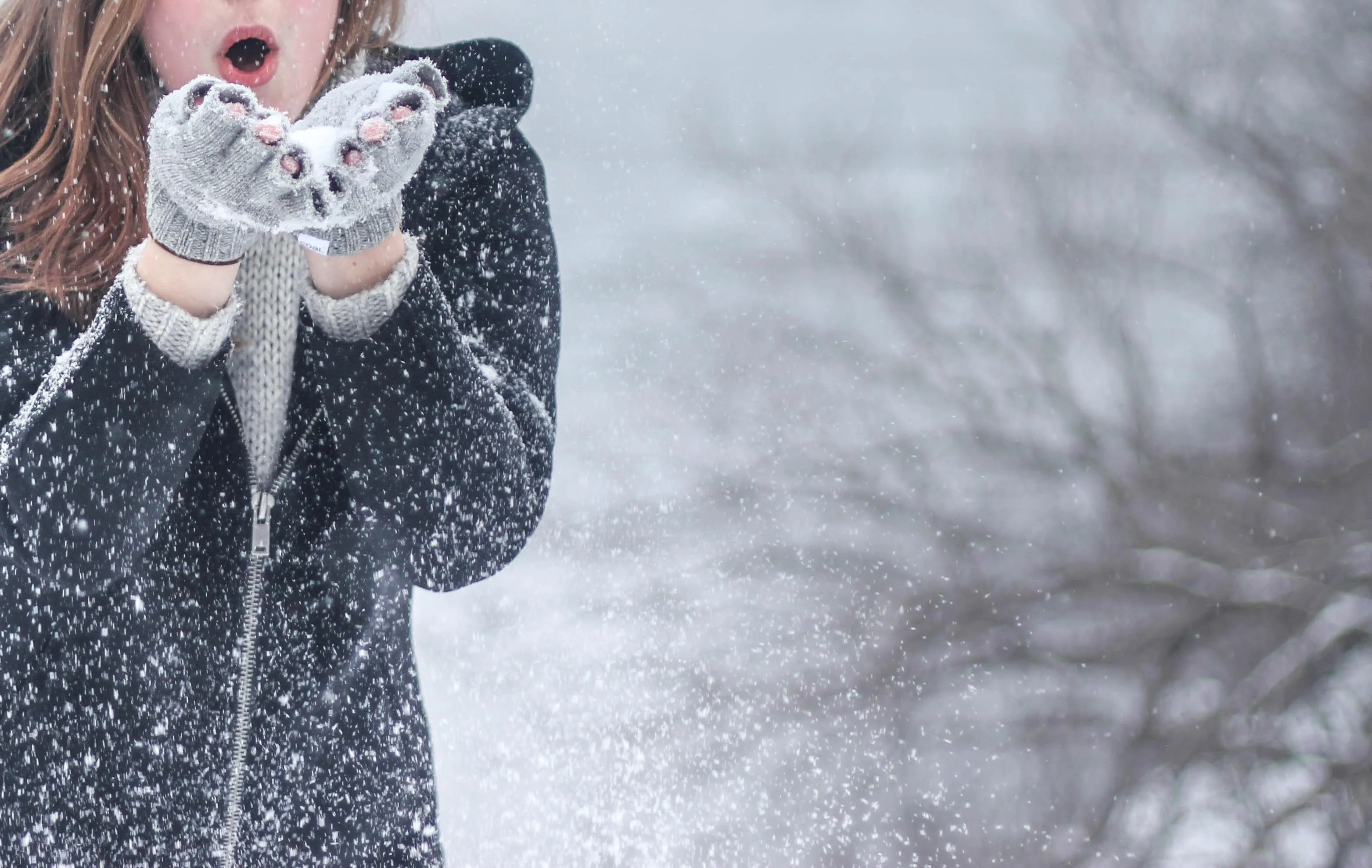 Frau im Schnee