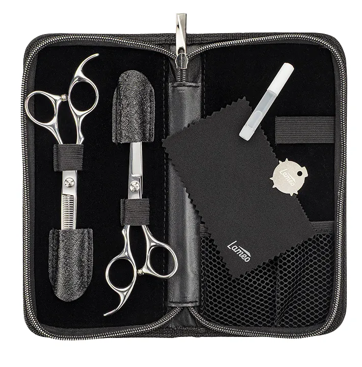 Xanitalia Lameo Stage Pro Scheren Set Offset silber 5.5” für Linkshänder