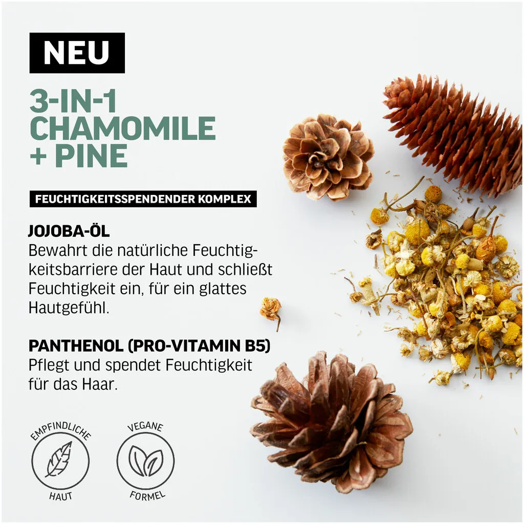 American Crew 3in1 Chamomile & Pine Shampoo, Conditioner & Body Wash