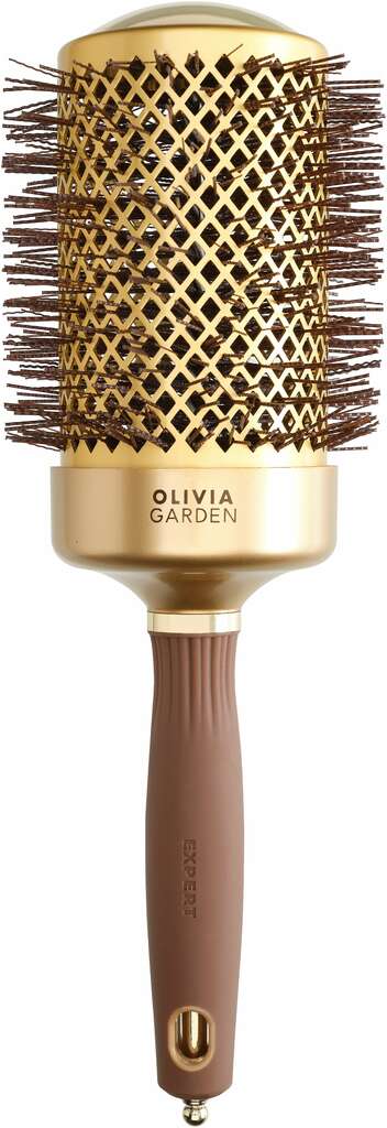 Olivia Garden Expert Blowout Shine mit gewellten Borsten Gold & Braun