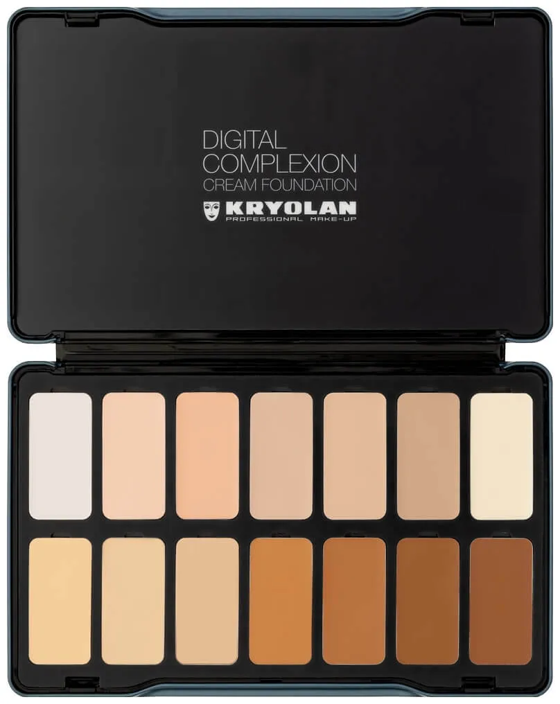 Kryolan Digital Complexion Cream Foundation Palette 14 Farben