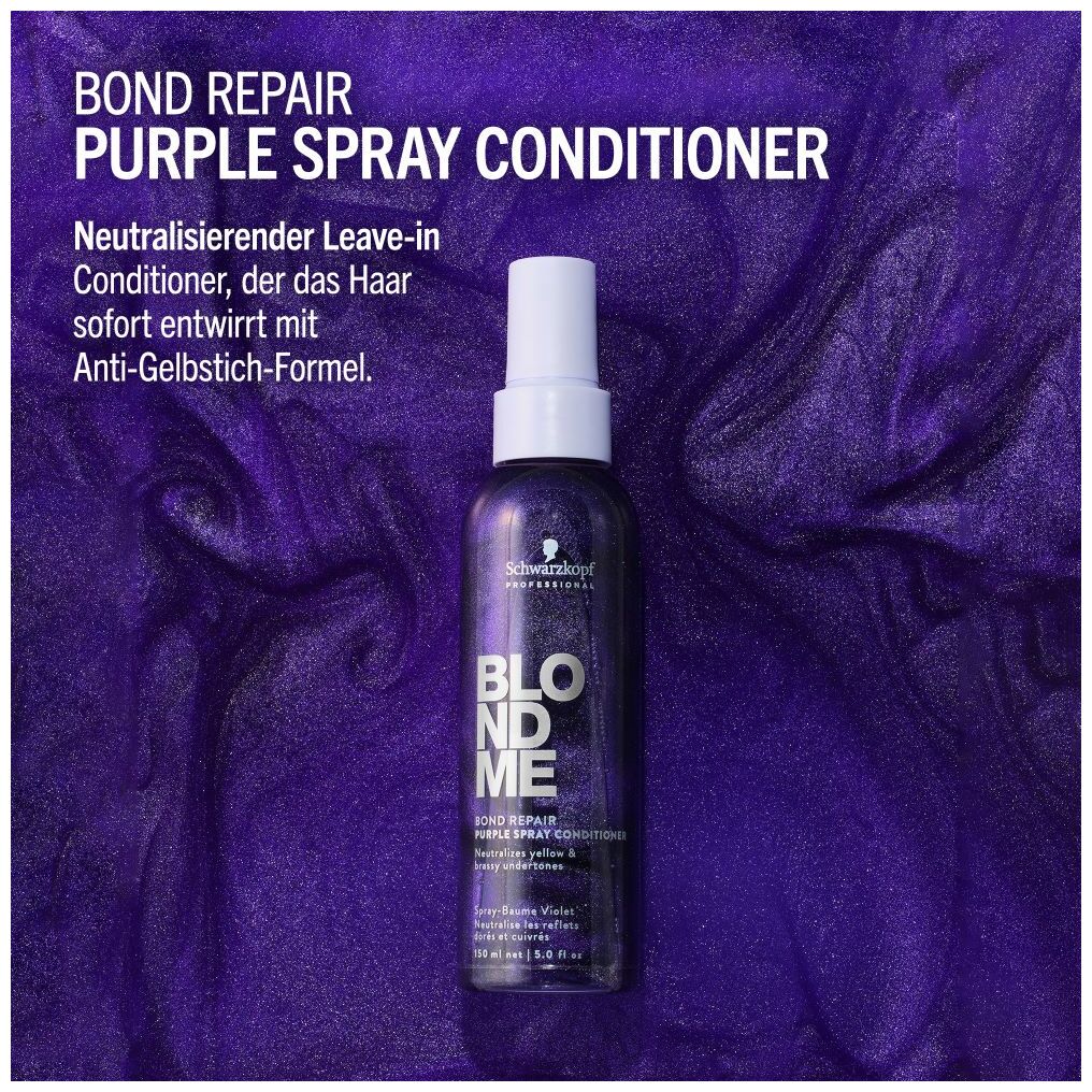 Schwarzkopf BLONDME Bond Repair Purple Spray Conditioner