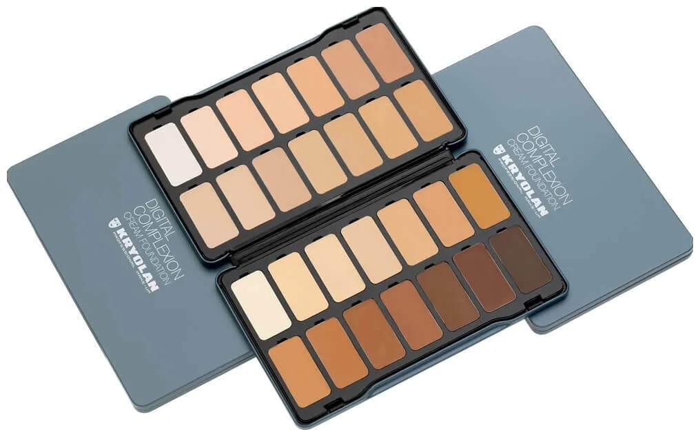 Kryolan Digital Complexion Cream Foundation Palett e 28 Farben Digital 1